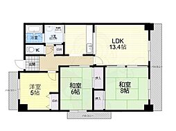 ウルム西宮 3LDKの間取図画像
