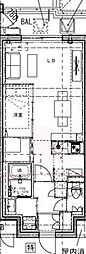 LEGALANDNISHINOMIYA PARKSIDE 1LDKの間取図画像
