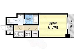 デルファーレ西宮 1Kの間取図画像