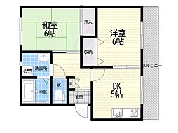 エントピア 2DKの間取図画像