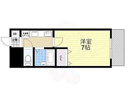 ティオ呉羽 1Kの間取図画像