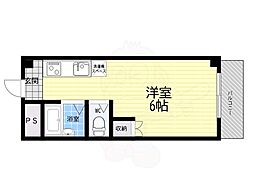 ガーデンズサイド西宮北口 ワンルームの間取図画像