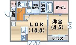 アクシス西宮北口 1LDKの間取図画像