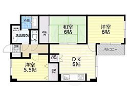 セピア西宮北口 3DKの間取図画像