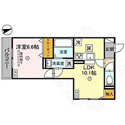 ユーフォリア 1LDKの間取図画像