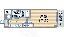 Avion7M8 1Kの間取図画像