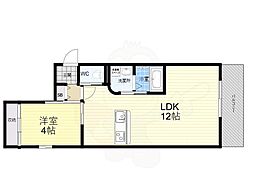 SempreVitaさくら夙川 1LDKの間取図画像