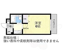 ecoflats西宮北口 1Kの間取図画像