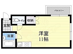 エール21 ワンルームの間取図画像