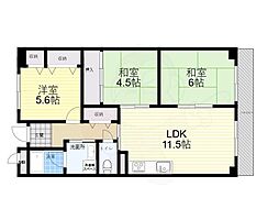 レルンブラール 3LDKの間取図画像