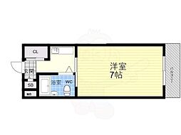 プティメゾン夙川江上町 1Kの間取図画像