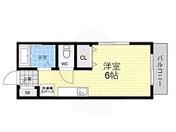 レンタルハウス深津 ワンルームの間取図画像