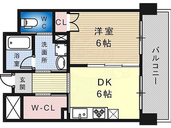 エイジングコート堺東 ｜大阪府堺市堺区大町東４丁(賃貸マンション1DK・7階・30.00㎡)の写真 その2