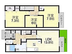 JR阪和線 上野芝駅 徒歩17分