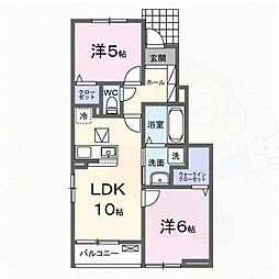 ソラティオ 2LDKの間取図画像