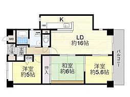 ブリッジフィールド 3LDKの間取図画像