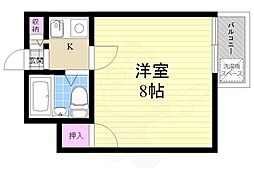 南花田TKハイツ 1Kの間取図画像
