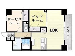 シャンピア堺 1SLDKの間取図画像