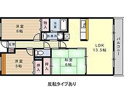 アーバネックス三国ヶ丘 3LDKの間取図画像
