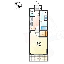 I.N香ヶ丘 1Kの間取図画像