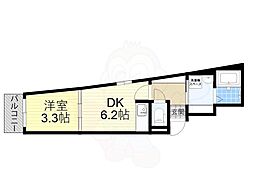 Smith堺 1DKの間取図画像