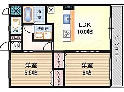 ヴィスタシア 2LDKの間取図画像