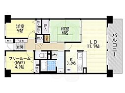 グラン・コート初芝 3LDKの間取図画像