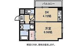 メゾンプレアデス 1DKの間取図画像