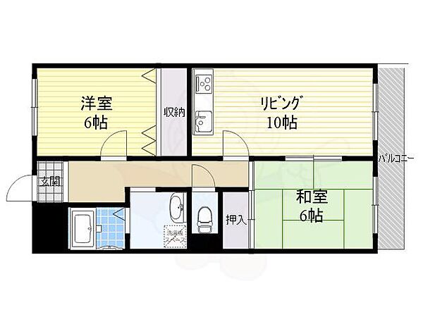 ドミール横田 305｜大阪府堺市北区百舌鳥西之町３丁(賃貸マンション2LDK・3階・58.00㎡)の写真 その2