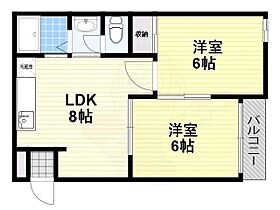 フローラル堺東 405 ｜ 大阪府堺市堺区中安井町１丁（賃貸マンション2LDK・4階・40.00㎡） その2