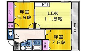 大阪府堺市堺区宿院町東４丁2番13号（賃貸マンション2LDK・7階・58.72㎡） その2