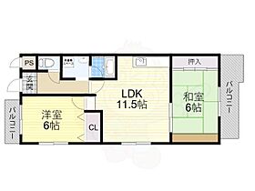 大阪府堺市北区北花田町２丁（賃貸マンション2LDK・3階・54.75㎡） その2