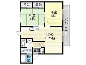 けやきハイツ 203 ｜ 大阪府堺市北区金岡町（賃貸マンション2LDK・2階・50.75㎡） その2