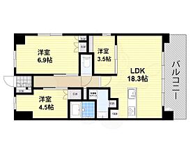 シャルマンフジ堺シティフロント  ｜ 大阪府堺市堺区田出井町（賃貸マンション3LDK・10階・65.52㎡） その2