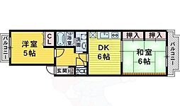 グレース東上野芝 2DKの間取図画像