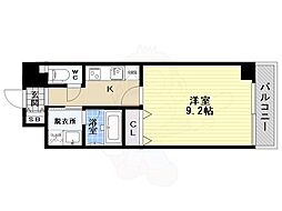 TKアーバンコート津久野 1Kの間取図画像