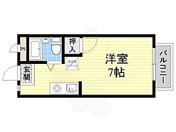 ラ・セゾン・ドミール ワンルームの間取図画像