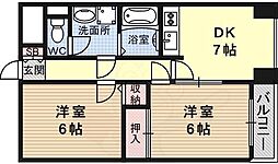 カノークス・スリーS・マンション 2DKの間取図画像