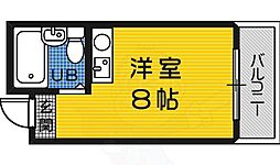 リバーヒル堺 ワンルームの間取図画像