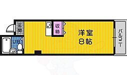 eightcourt宿院 ワンルームの間取図画像