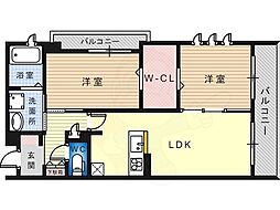 アマランサス 2LDKの間取図画像