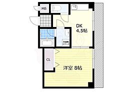 パーク大浜 1DKの間取図画像