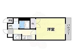 シャルム・堺 1Kの間取図画像