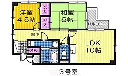 ガーデンパレス深井 2LDKの間取図画像