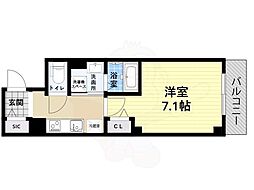 ボヌールメゾンサカイ3 1Kの間取図画像