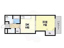 メゾン南陵 1DKの間取図画像