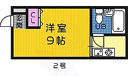 エイトビル 1Kの間取図画像