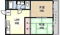昭和ビル 2LDKの間取図画像