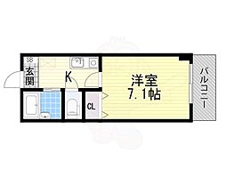 エヌエム・サンカンテヌフ 1Kの間取図画像