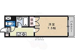 メゾン白鷺 1Kの間取図画像